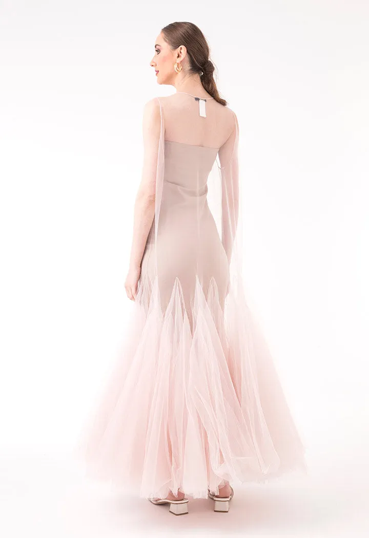 A-Line Sleeveless Tulle Dress