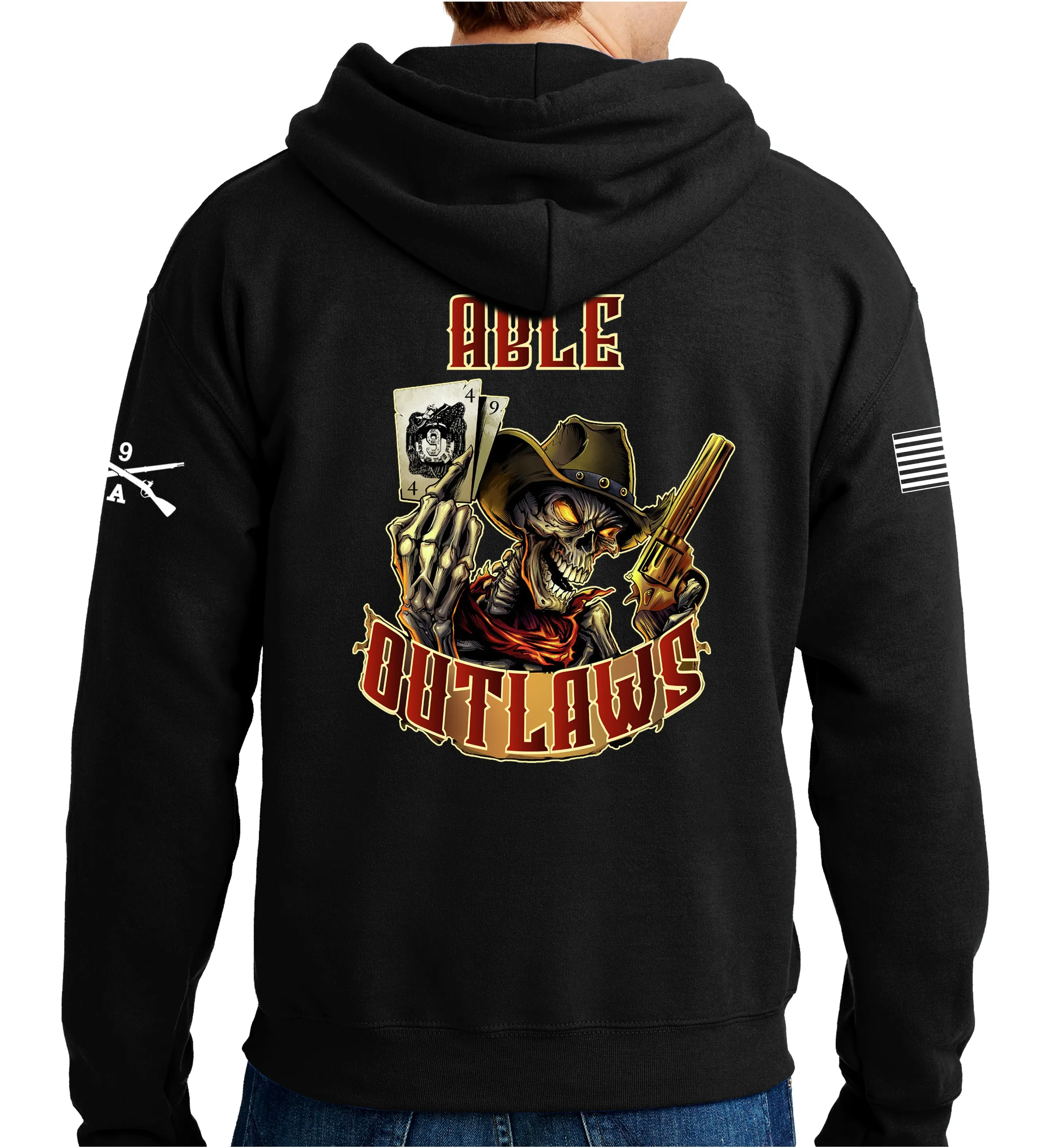 Able Outlaws Hoodie Sweatshirt. This sweatshirt is NOT approved for PT.