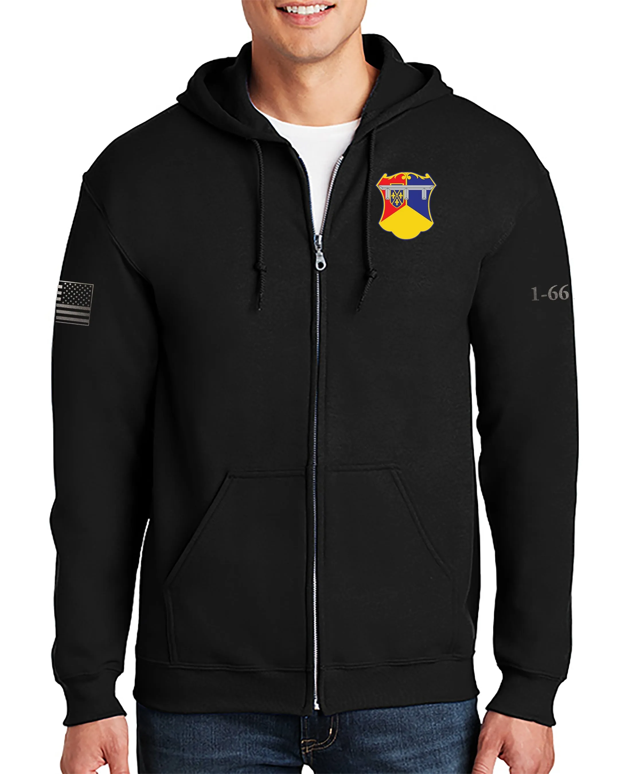 Ares Full Zipper Hoodie Sweatshirt. This sweatshirt is NOT approved for PT.