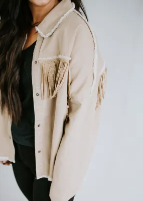 Aurora Studded Fringe Oversized Shacket