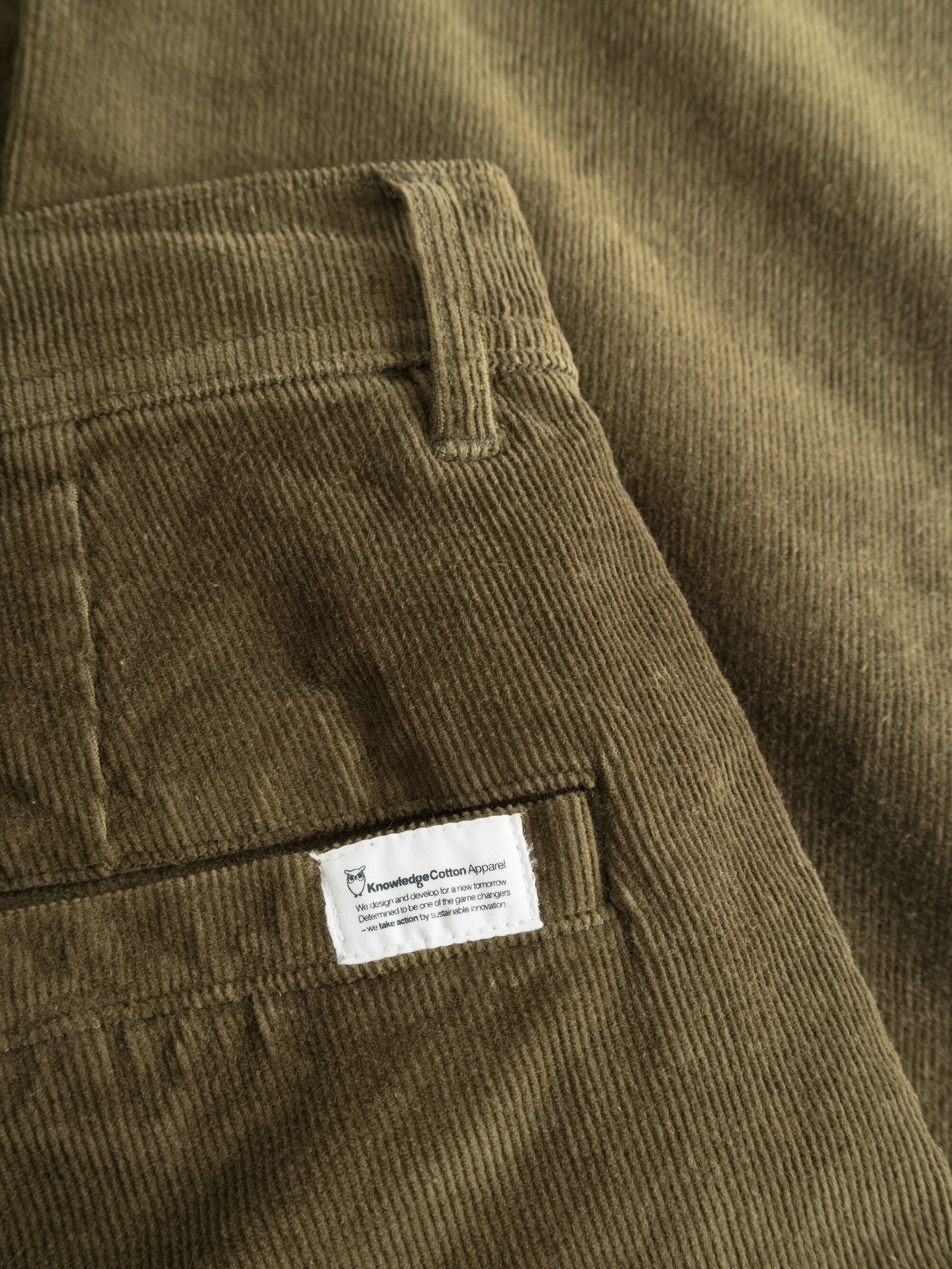 FLINT wide corduroy chino pants - Dark Olive