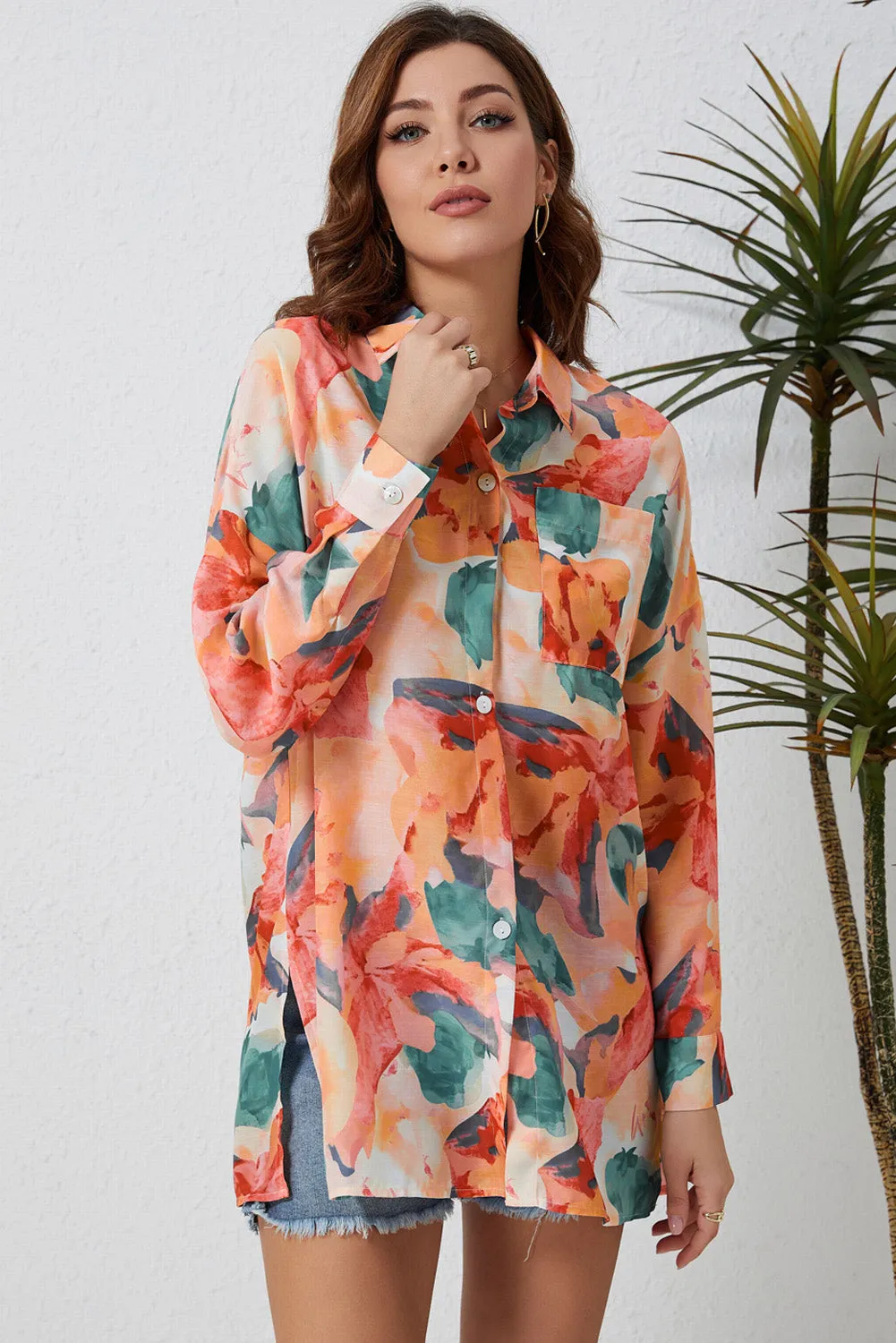 Floral Print Loose Shirt