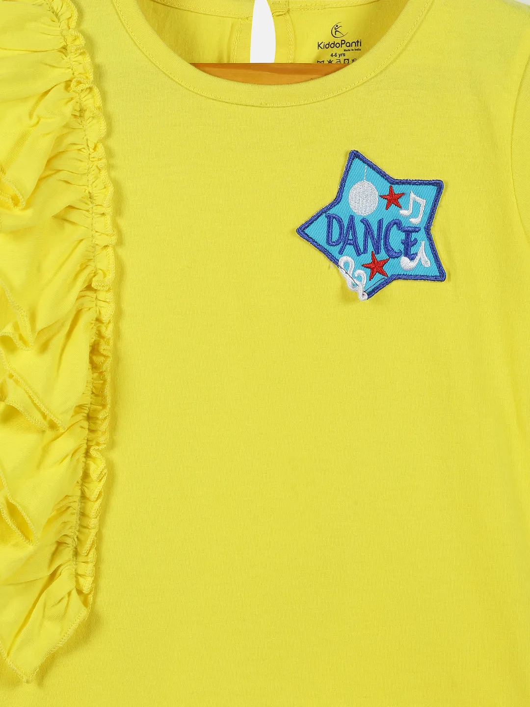 Girls Frill Tee with Badge