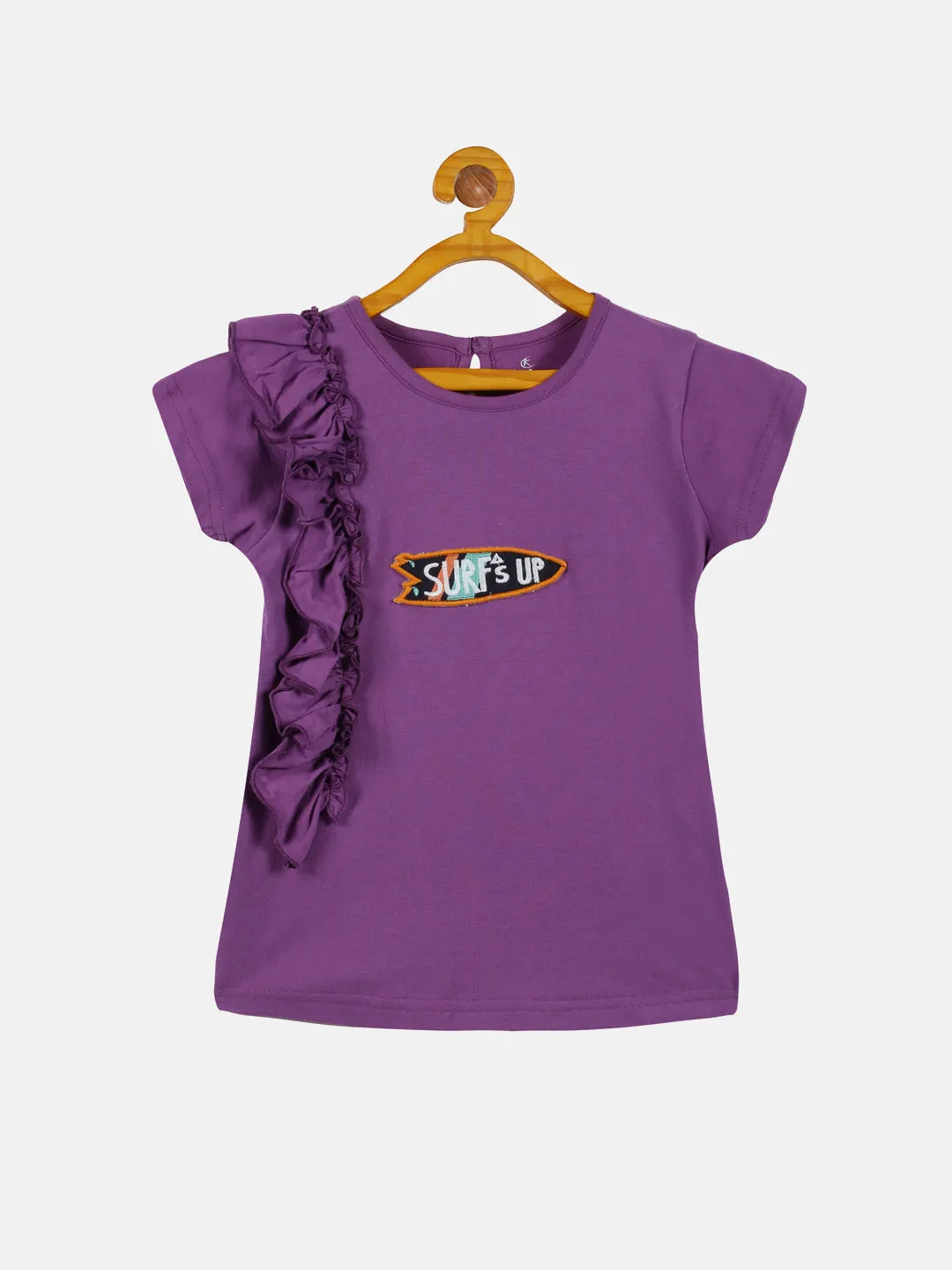 Girls Frill Tee with Badge