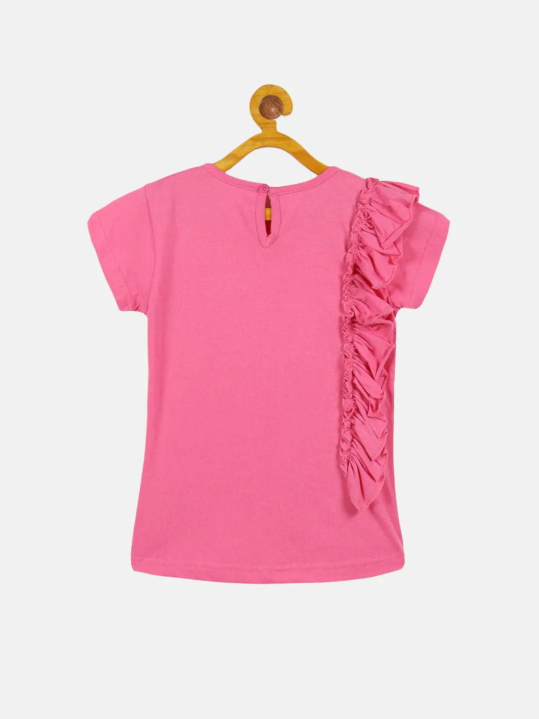 Girls Frill Tee with Badge