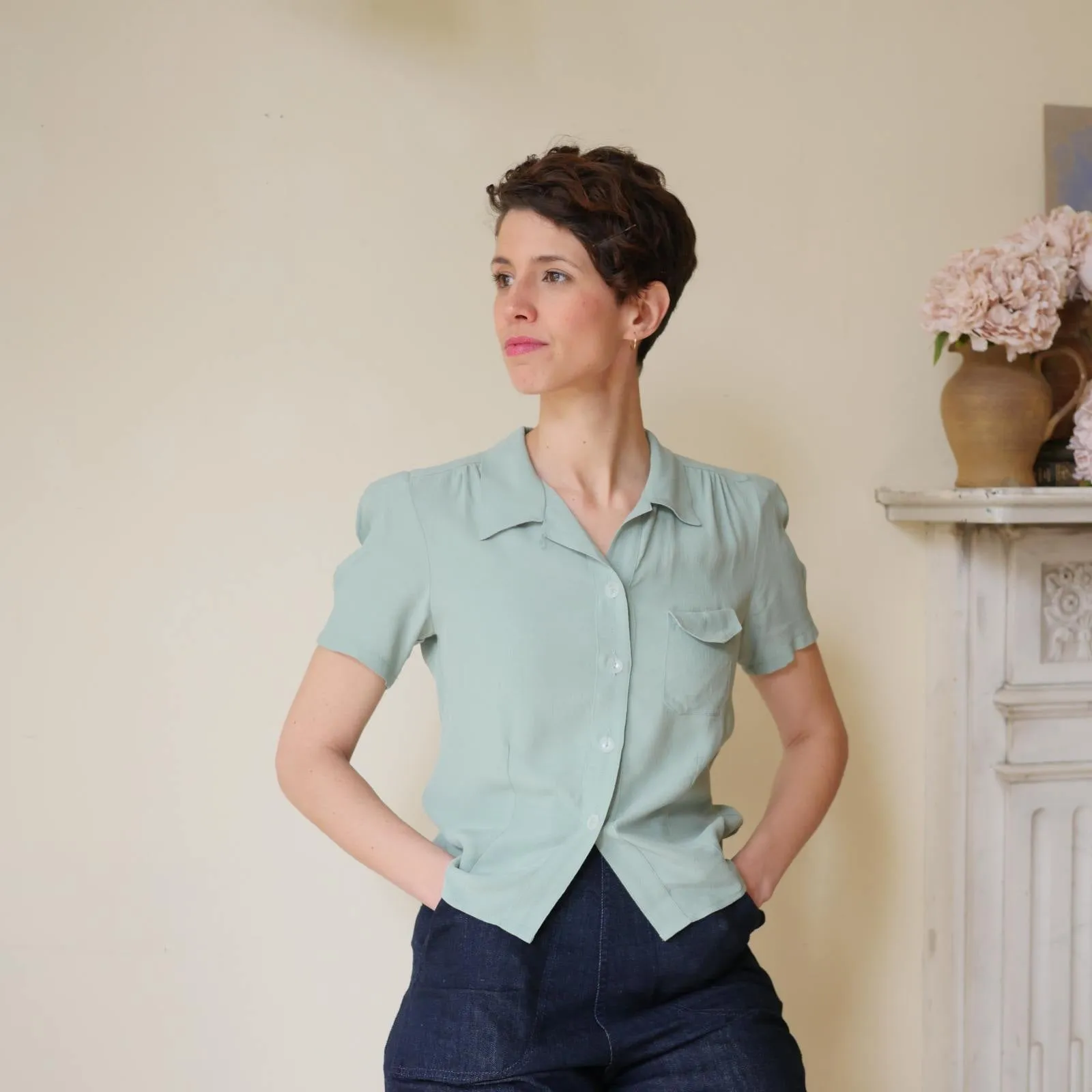 Heirloom Blouse - Duck Egg