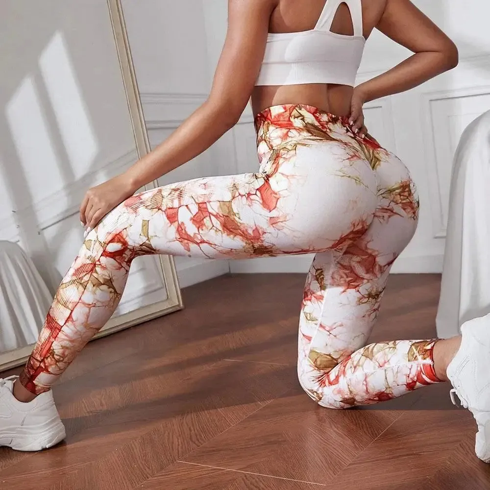 Hip Lifting Tie-Dye Seamless Leggings