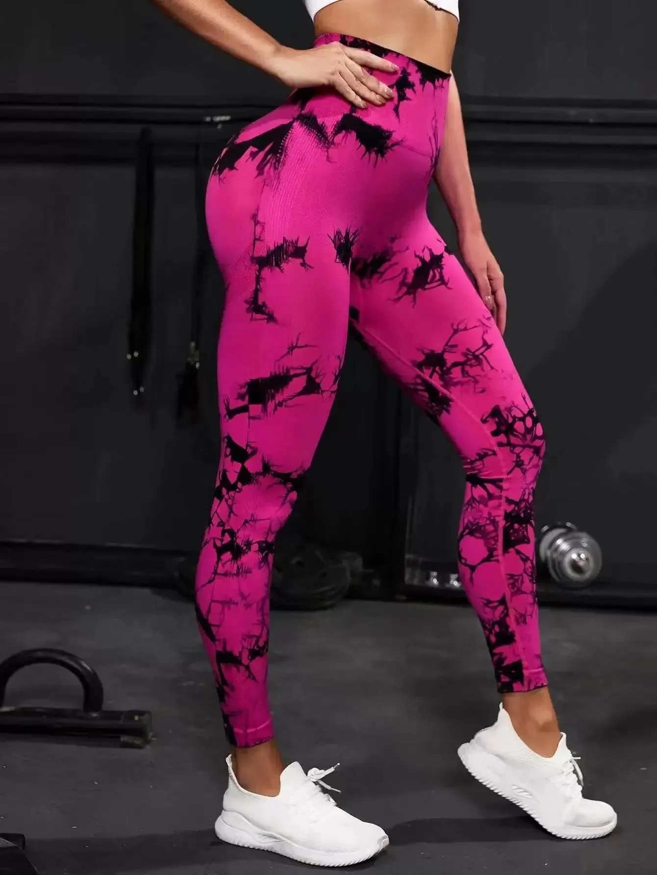 Hip Lifting Tie-Dye Seamless Leggings