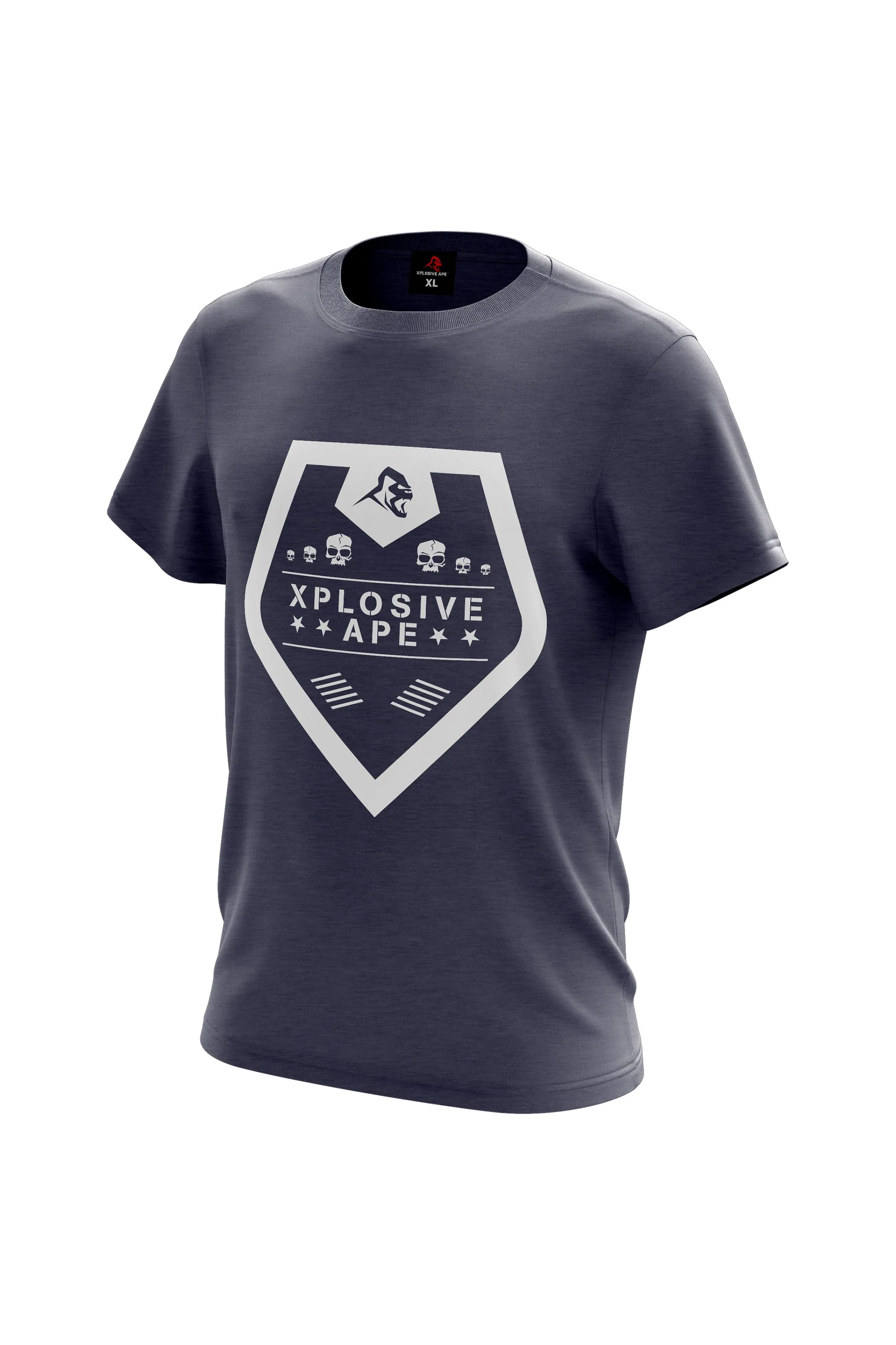 XAPE Military Shield Tee - Heather Navy